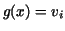 $g(x) = v_i$