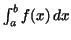 $\int_a^b f(x)\,dx$
