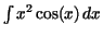 $\int x^{2}\,{\rm cos}(x)\,dx$