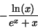 \begin{displaymath}
- {\displaystyle \frac {{\rm ln}(x)}{e^{x} + x}}
\end{displaymath}