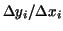 $\Delta y_{i}/\Delta x_{i}$