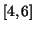 $[4,6]$